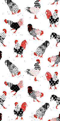 Kitchen roller blind Roosters