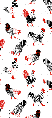 Kitchen roller blind Roosters