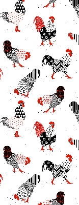 Kitchen roller blind Roosters