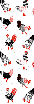 Kitchen roller blind Roosters