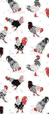 Kitchen roller blind Roosters