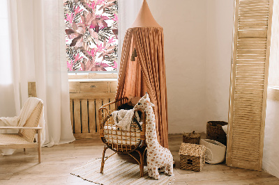 Daylight roller blind Pink flowers