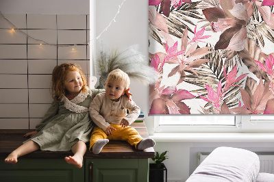 Daylight roller blind Pink flowers