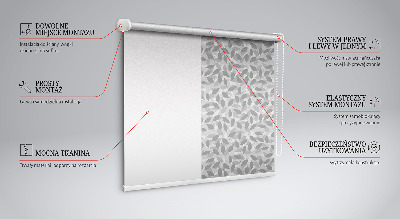 Roller blind Gray leaves