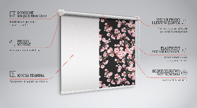 Roller blind for window Flowers from the tree