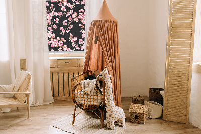 Roller blind for window Flowers from the tree