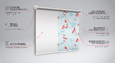 Roller blind for window Fish in the water