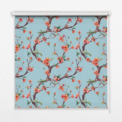 Daylight roller blind Flower buds from trees