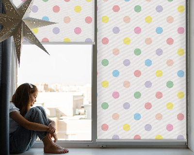 Daylight roller blind Colored dots