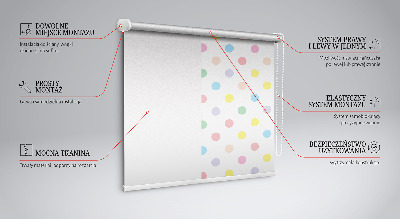 Daylight roller blind Colored dots