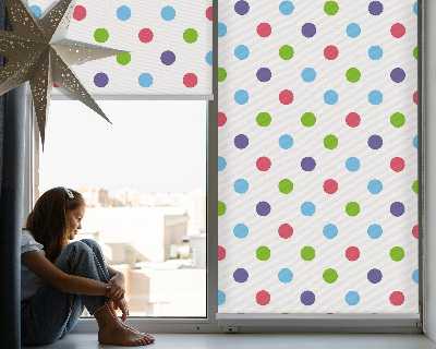 Window blind Colored dots