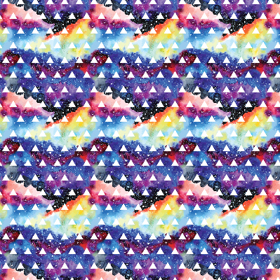 Window blind White triangles colorful background