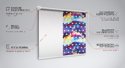 Window blind White triangles colorful background