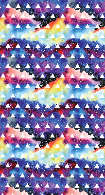 Window blind White triangles colorful background