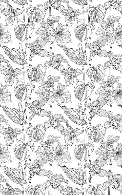 Window blind Sketched flowers