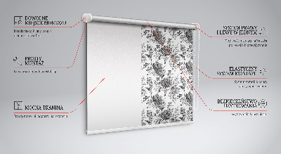 Roller blind for window Drawn nature