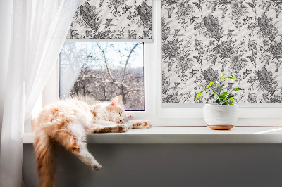 Roller blind for window Drawn nature