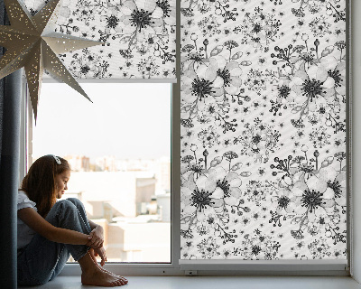 Roller blind for window Flower drawn