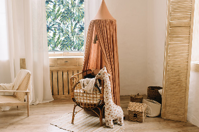 Roller blind for window Tropical leaves