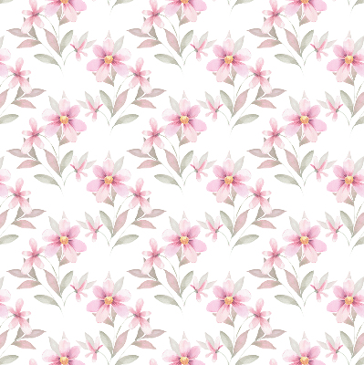 Kitchen roller blind Pink flowers