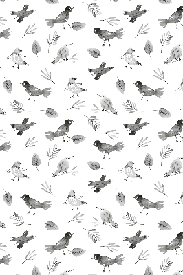 Kitchen roller blind Drawed birds and leaves