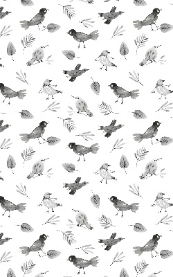 Kitchen roller blind Drawed birds and leaves