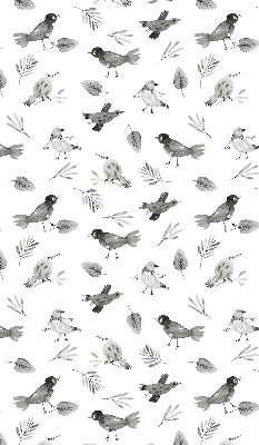 Kitchen roller blind Drawed birds and leaves