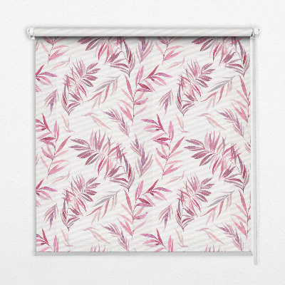 Daylight roller blind Pink leaves