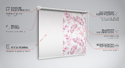 Daylight roller blind Pink leaves