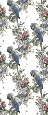 Daylight roller blind Parrots on flowers