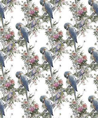 Daylight roller blind Parrots on flowers