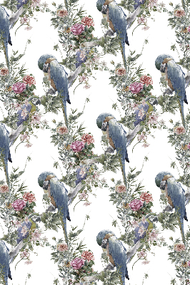 Daylight roller blind Parrots on flowers