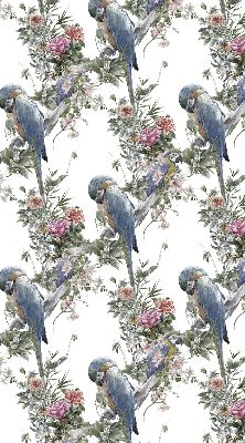 Daylight roller blind Parrots on flowers