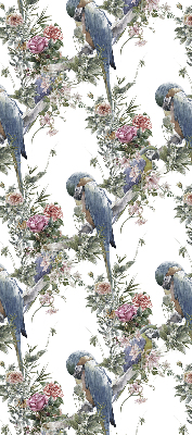 Daylight roller blind Parrots on flowers