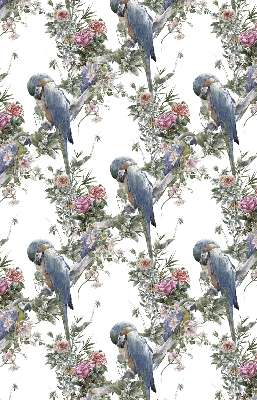 Daylight roller blind Parrots on flowers