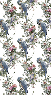 Daylight roller blind Parrots on flowers