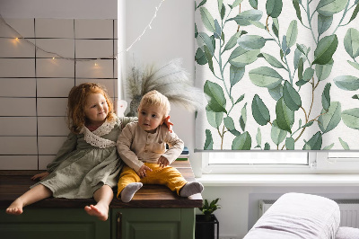 Daylight roller blind Leaves on branches