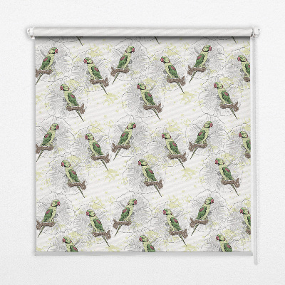 Daylight roller blind Parrots on a branch