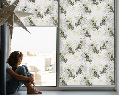 Daylight roller blind Parrots on a branch