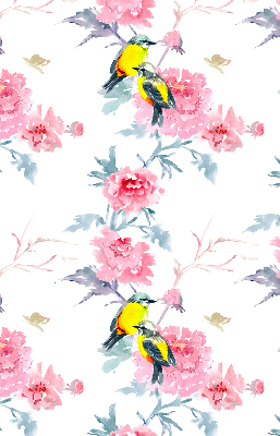 Roller blind Birds on flowers