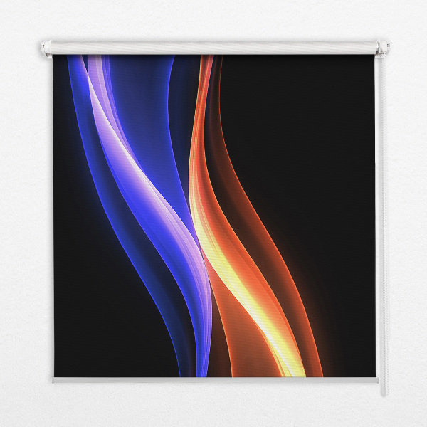 Kitchen roller blind Orange blue animation