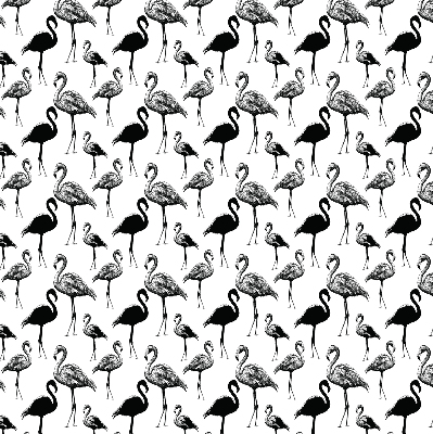 Daylight roller blind Black flamingos