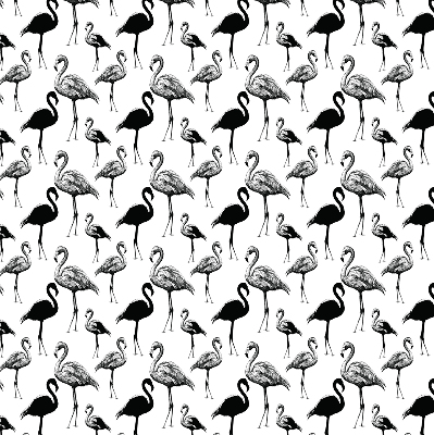 Daylight roller blind Black flamingos