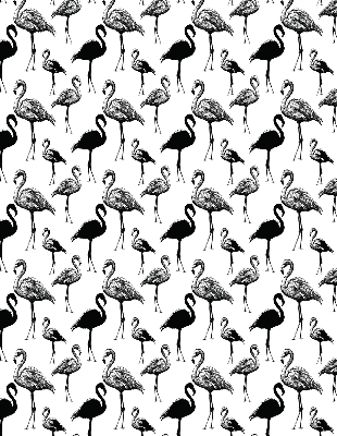 Daylight roller blind Black flamingos