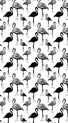 Daylight roller blind Black flamingos