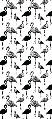 Daylight roller blind Black flamingos