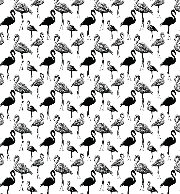 Daylight roller blind Black flamingos