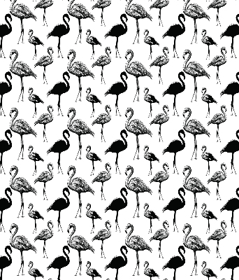 Daylight roller blind Black flamingos