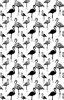 Daylight roller blind Black flamingos