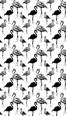 Daylight roller blind Black flamingos